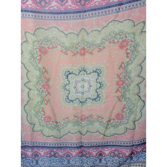 Sundance Multicolor Square Scarf Wrap Tassels Boho Style 100% Polyester 39x42" - Picture 2 of 5